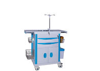 Medical Emergency Trolley Crash Cart High Strength ABS Plastic Platform