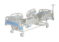 Double Crank ABS Detachable Hospital Patient Bed With 4 Rank Guardrail